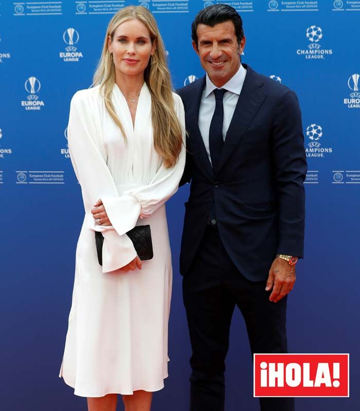 Luis Figo y Helene Svedin