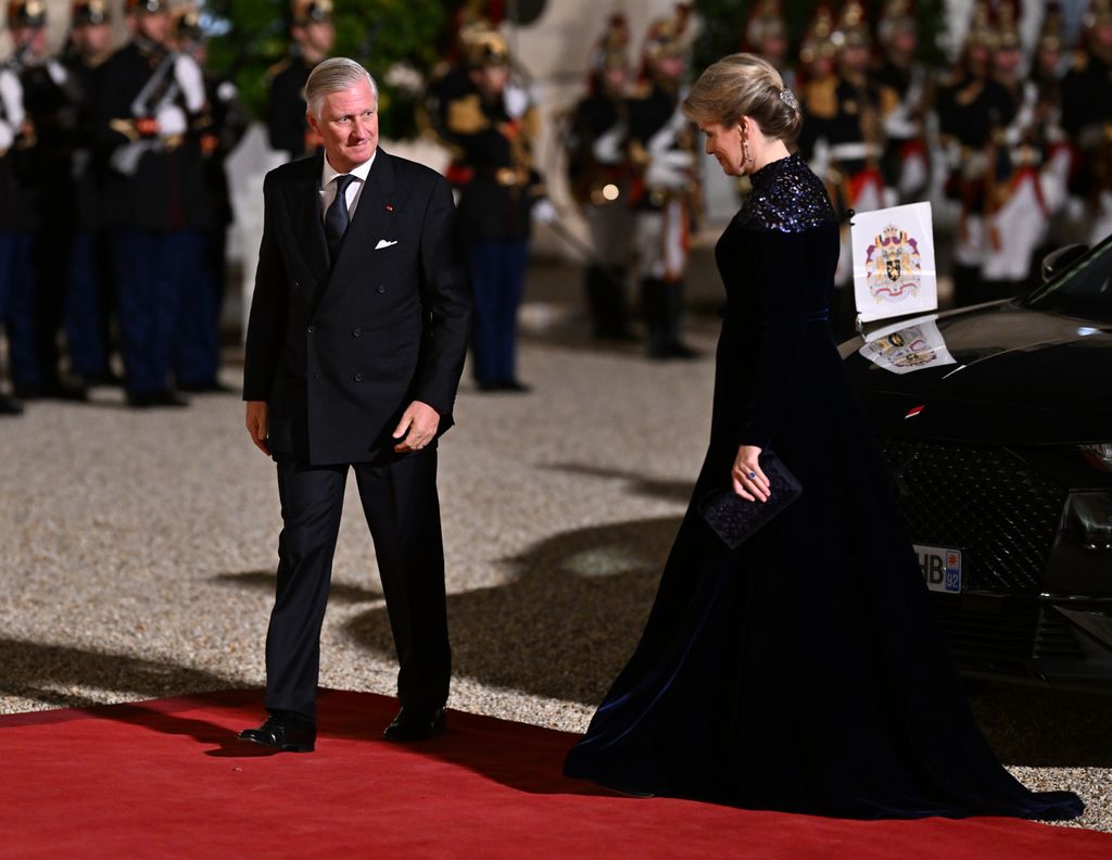 Felipe de Bélgica, Matilde de Bélgica en una cena en el Palacio del Elíseo el 14 de octubre de 2024