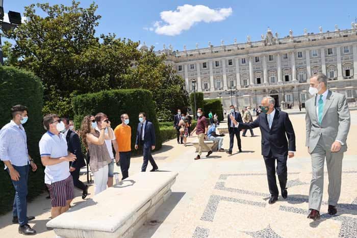 Felipe VI y el presidente de Portugal 