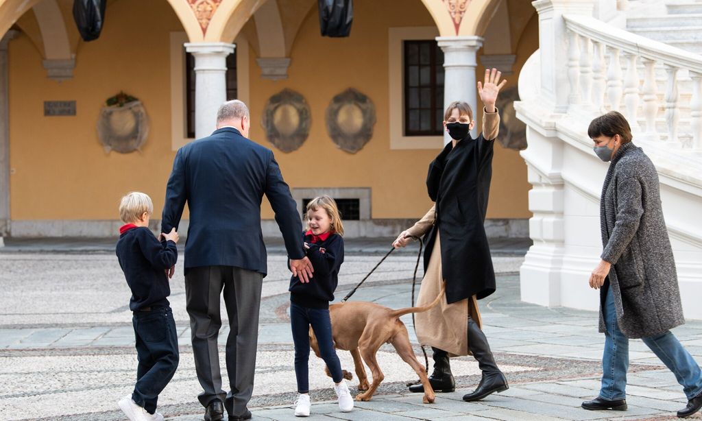 Prince Albert, Princess Stephanie, Prince Jacques and Princess Gabriella welcomed Princess Charlene back to Monaco