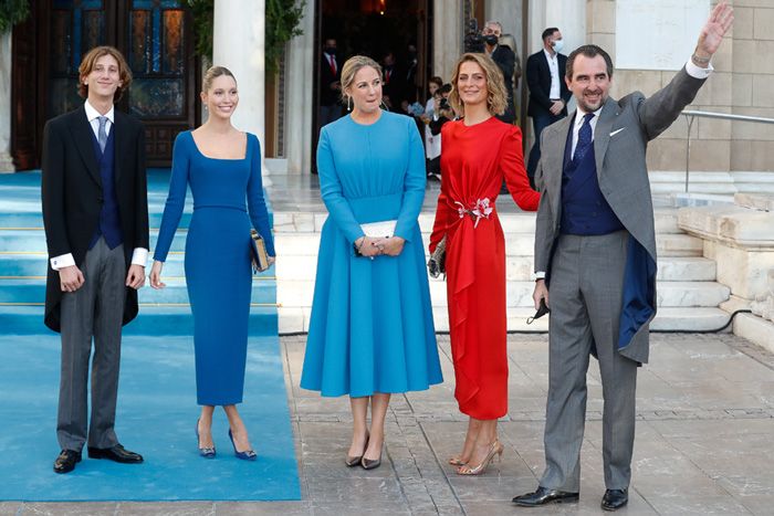 tatiana bhlatnik en la boda de Philippos de grecia