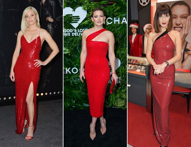 vestidos rojos de celebrities 