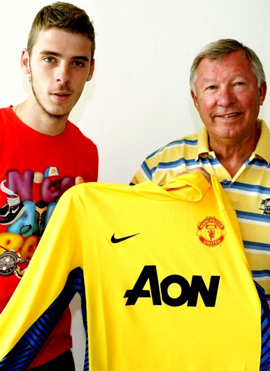 David de Gea con Alex Ferguson