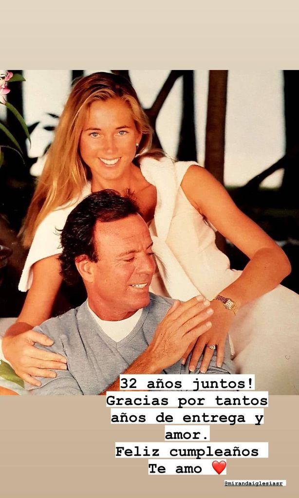 Julio Iglesias y su esposa Miranda Rijnsburguer