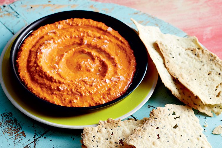 hummus-pimiento