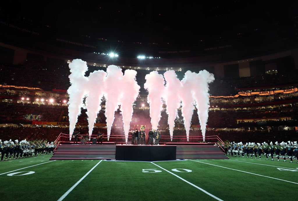 Super Bowl LIX Pregame at Caesars Superdome on February 09, 2025 in New Orleans, Louisiana