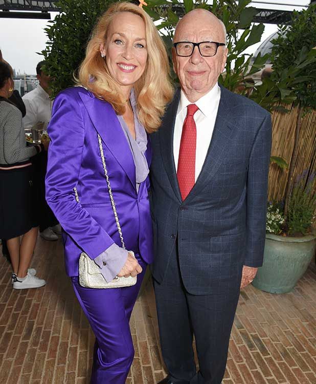 Rupert Murdoch y Jerry Hall