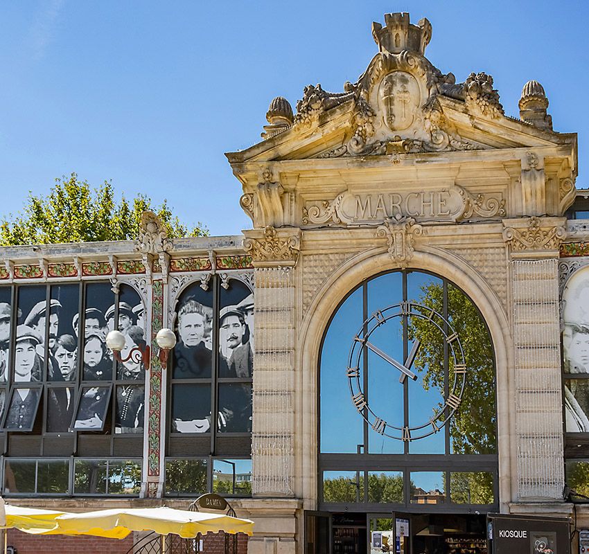 Mercado de Les Halles, Narbona, Francia