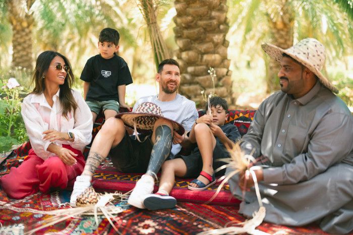 Leo Messi con su familia