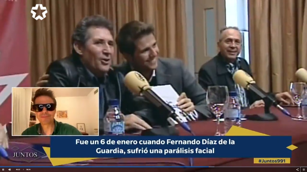 Fernando Díaz de la Guardia en directo en una entrevista para "Juntos" de Telemadrid