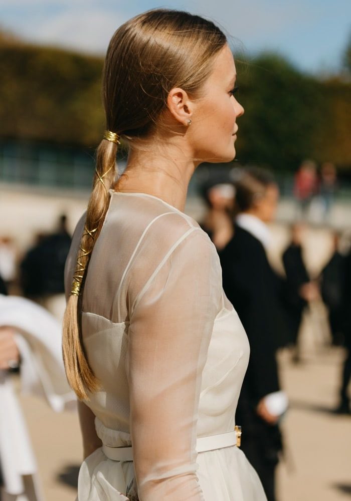 cinta metalizada cabello a