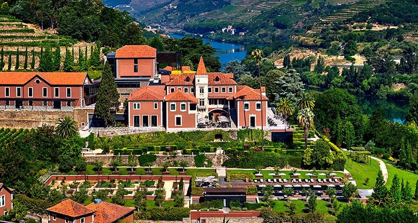 Vista aérea del Six Senses Douro Valley, Duero portugués