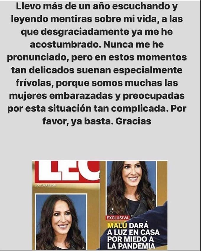 Malú, tajante ante los últimos rumores