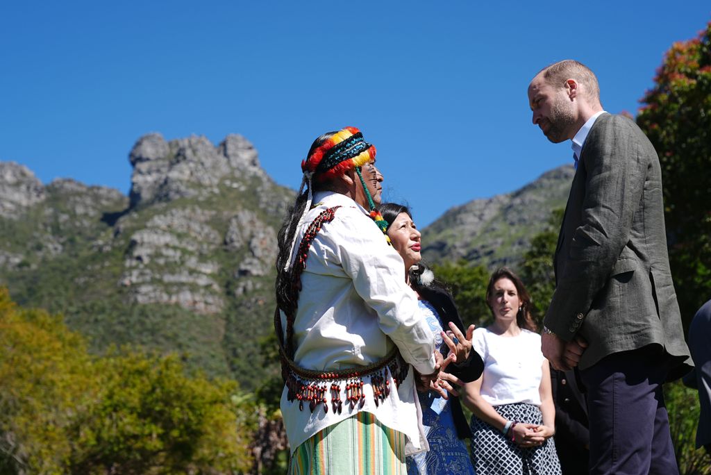 El Principe Guillermo durante su visita a Sudafrica 