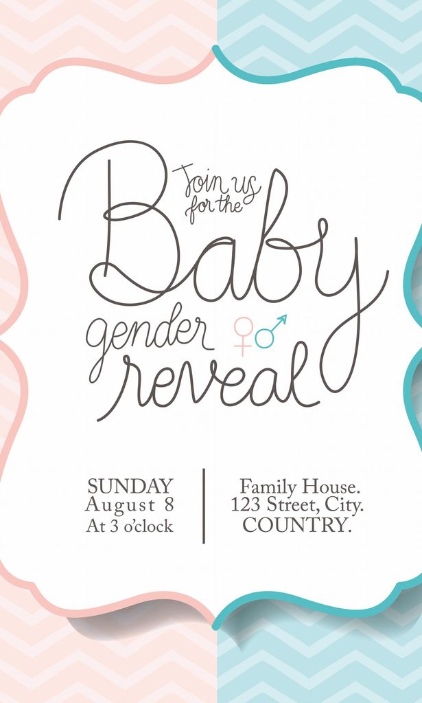 Invitación gender reveal party