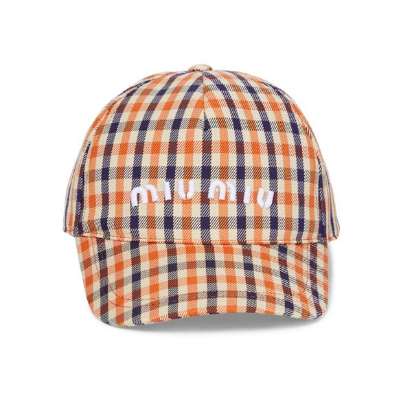 gorra cuadros miu miu