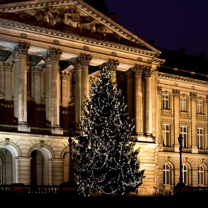 El árbol de Navidad en el Palacio Real de Bruselas
