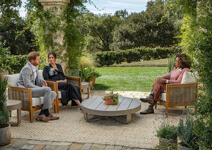 Harry y Meghan en su entrevista con Oprah Winfrey