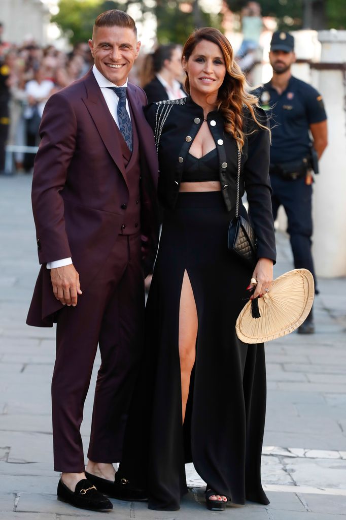 Soccerplayer Joaquin Sanchez and Susan Sabol during the wedding of Sergio Ramos and Pilar Rubio in Seville on Saturday, 15 June 2019.