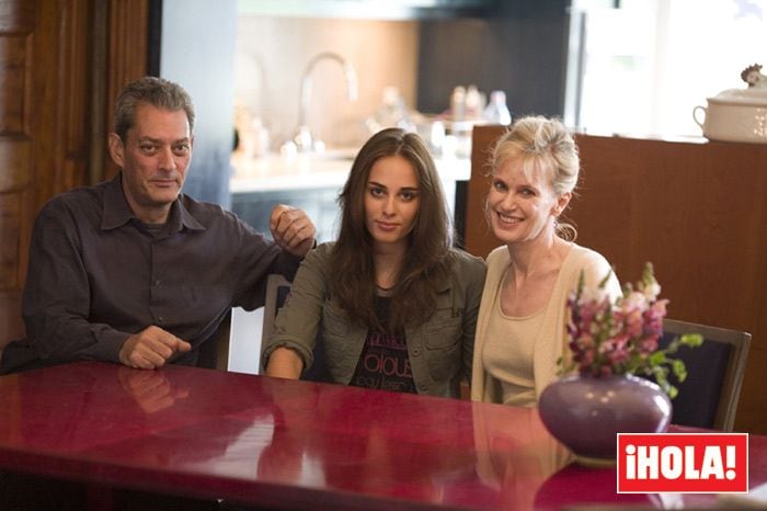 Siri Hustvedt y Paul Auster y la hija de ambos, Sophie Auster