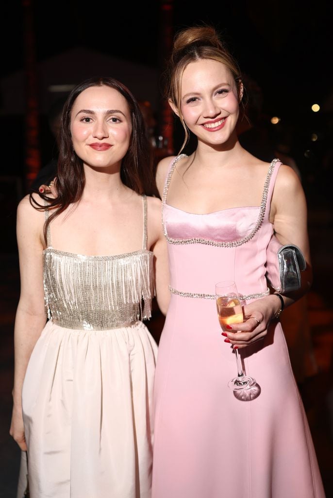 Maude Apatow and Iris Apatow attend the 2025 Vanity Fair Oscar Party Hosted By Radhika Jones at Wallis Annenberg Center for the Performing Arts on March 02, 2025 in Beverly Hills, California. (Photo by Matt Winkelmeyer/VF25/WireImage for Vanity Fair)