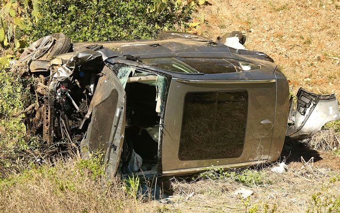 Así quedó el coche de Tiger Woods tras su último accidente