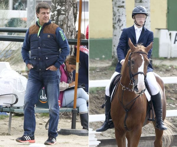 Desde el otro lado de la valla, Cayetano observaba a su hijo montando a caballo
