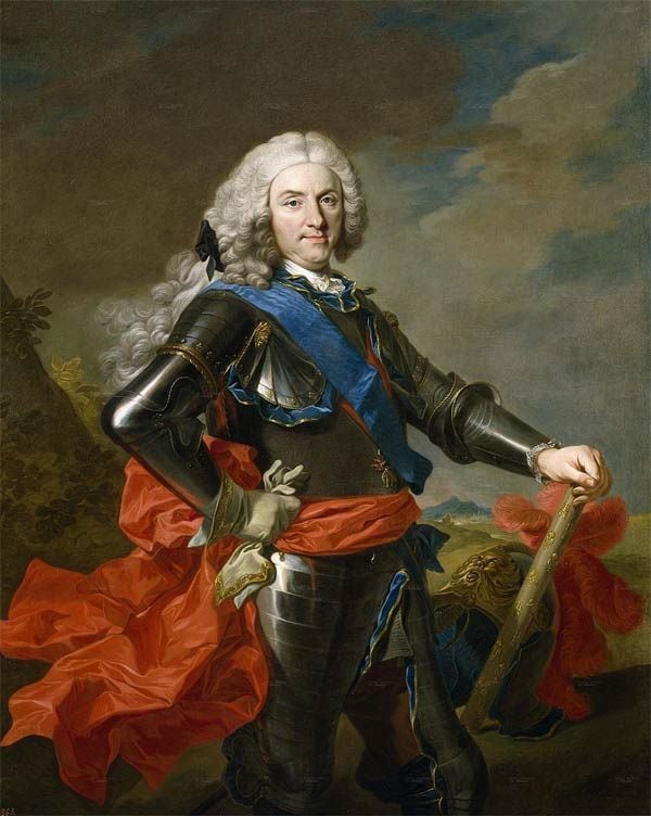 Felipe V (1683-1746), quien fundó la rama española de los Borbones después del fin del periodo reinante de la Casa de Austria
