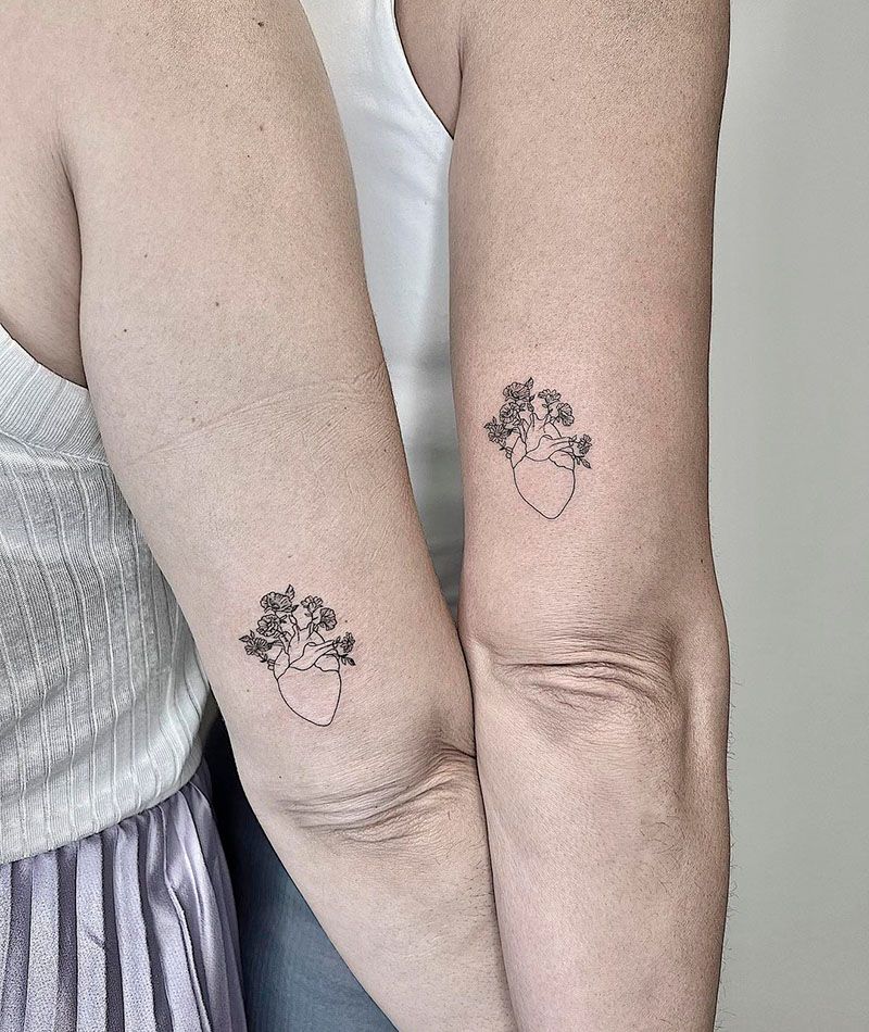tatuaje amistad corazon