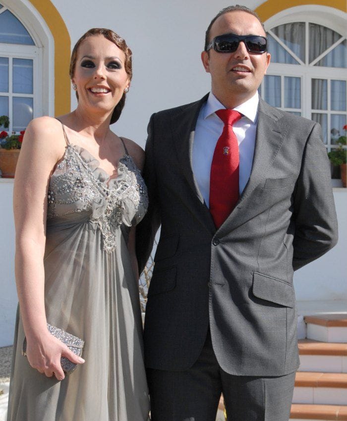 Rocío Carrasco y Fidel Albiac en la boda de Rosario Mohedano 