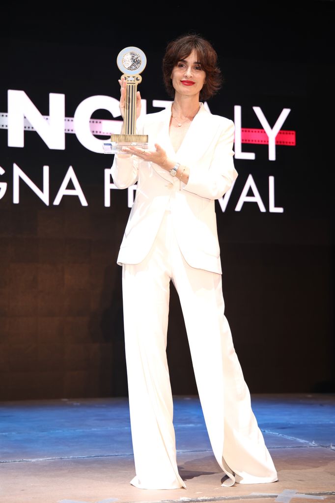 SANTA MARGHERITA DI PULA, ITALY - JUNE 21: Paz Vega attends the red carpet of the Filming Italy 2024 on June 21, 2024 in Santa Margherita di Pula, Italy. (Photo by Daniele Venturelli/Daniele Venturelli/Getty Images)