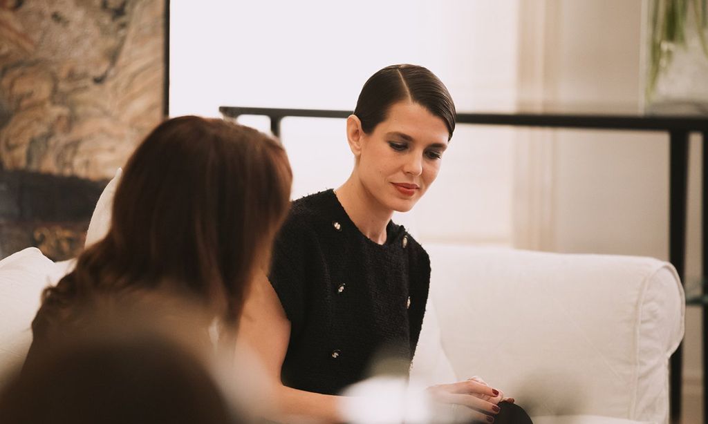 Carlota Casiraghi en un evento de Chanel