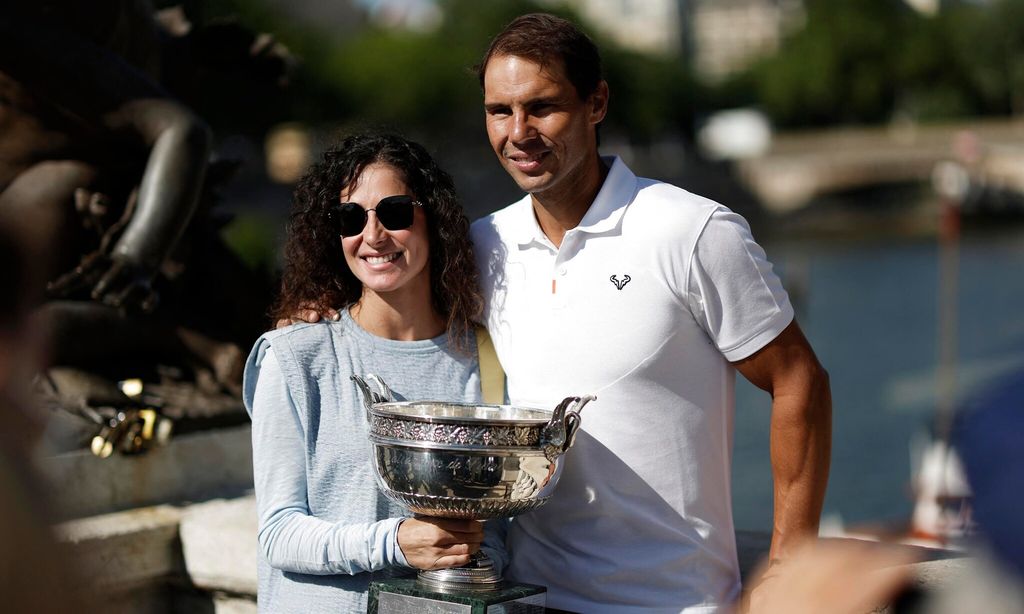 Spain\'s Rafael Nadal with his wife Maria Francisca Perello