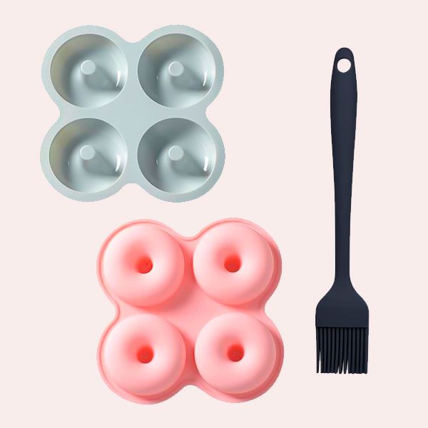 set de 2 moldes donuts silicona