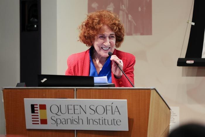 Carmen Iglesias en la presentación del diccionario biográfico del Queen Sofia Spanish Institute en Nueva York