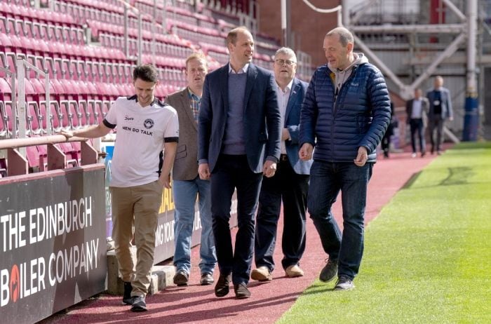 El duque de Cambridge en el Tynecastle Stadium.