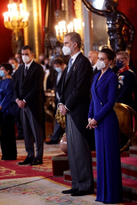 Reyes Felipe y Letizia en la recepción del Cuerpo Diplomático