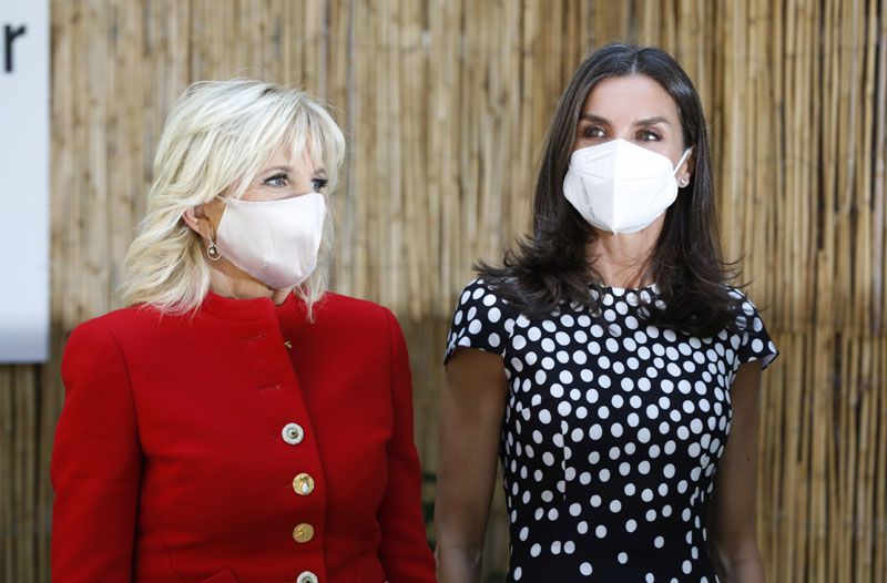 Jill Biden y la reina Letizia con mascarilla