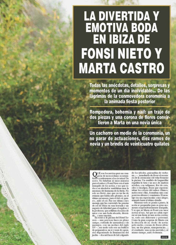 Boda Fonsi Nieto y Marta Castro HOLA 2017