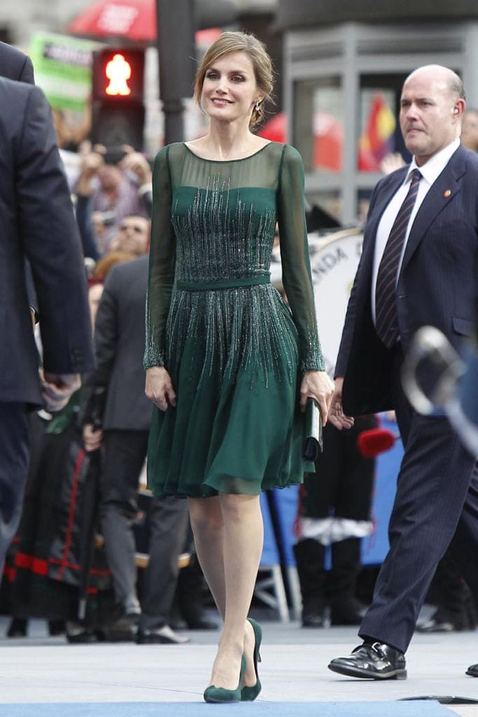 Doña Letizia en los Premios Príncipe de Asturias 2013, los últimos a los que asistió como Princesa
