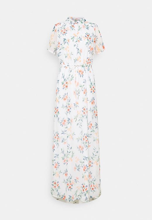 Vestido invitada y madre de comunión blanco con flores de Vero Moda en Zalando