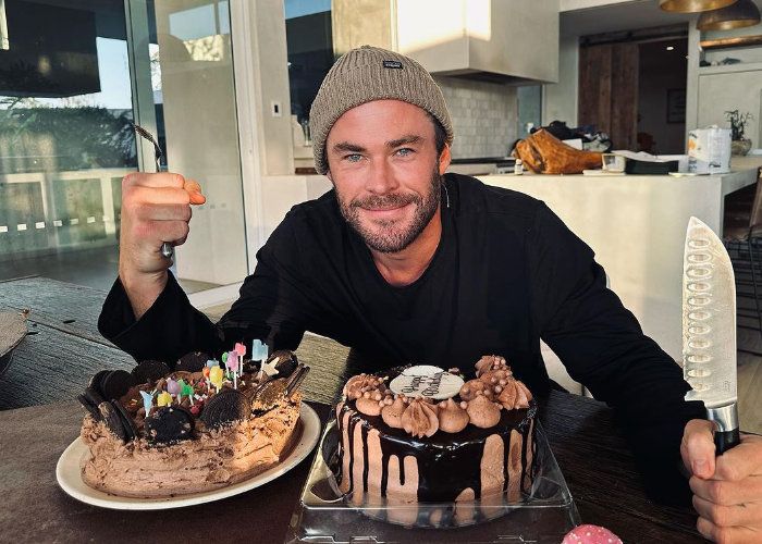 Chris Hemsworth celebrando su 40 cumpleaños 