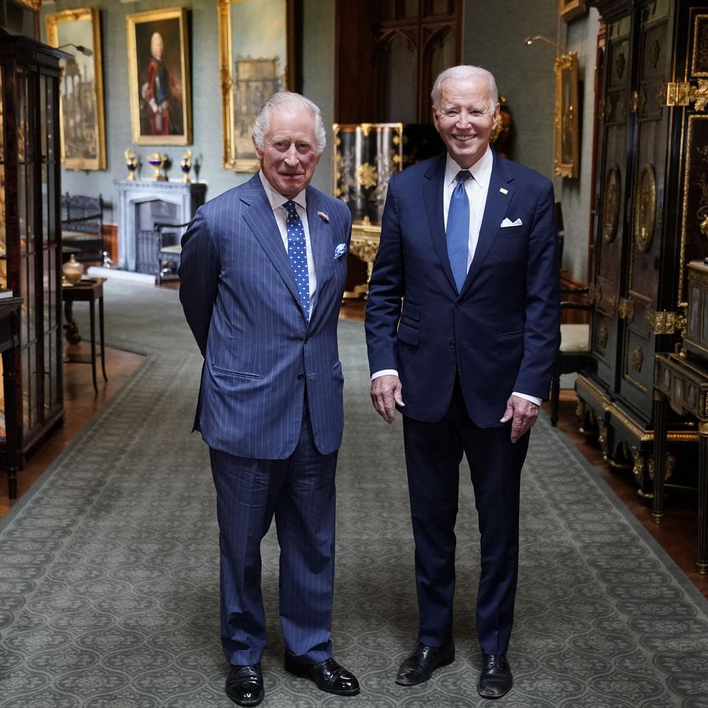 The King and president had tea together in Windsor