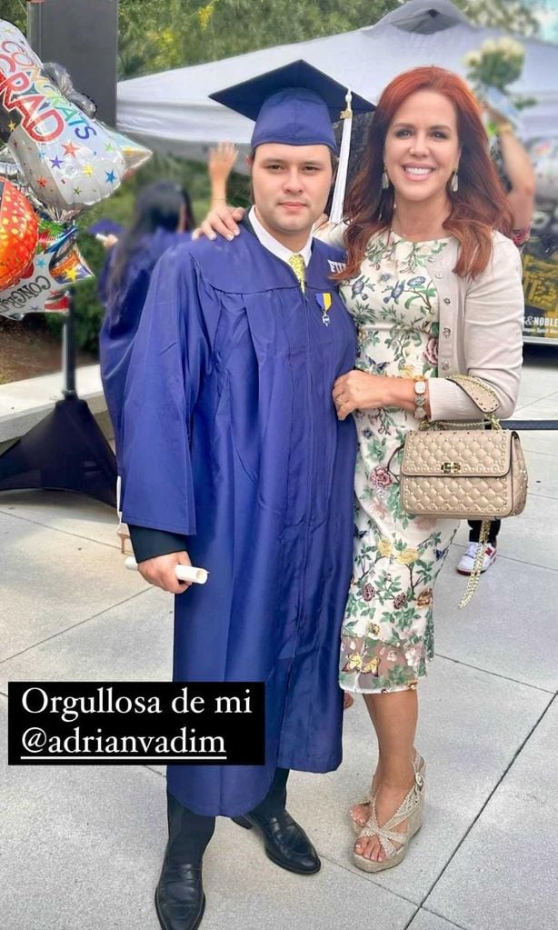 María Celeste Arrarás y su hijo