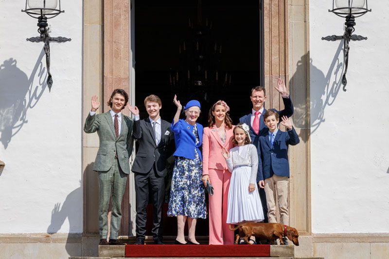 Nicolás de Dinamarca con su familia