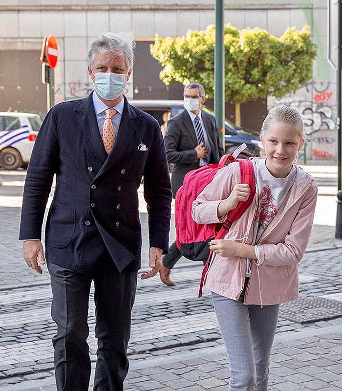 Felipe de Bélgica con su hija Eleonore