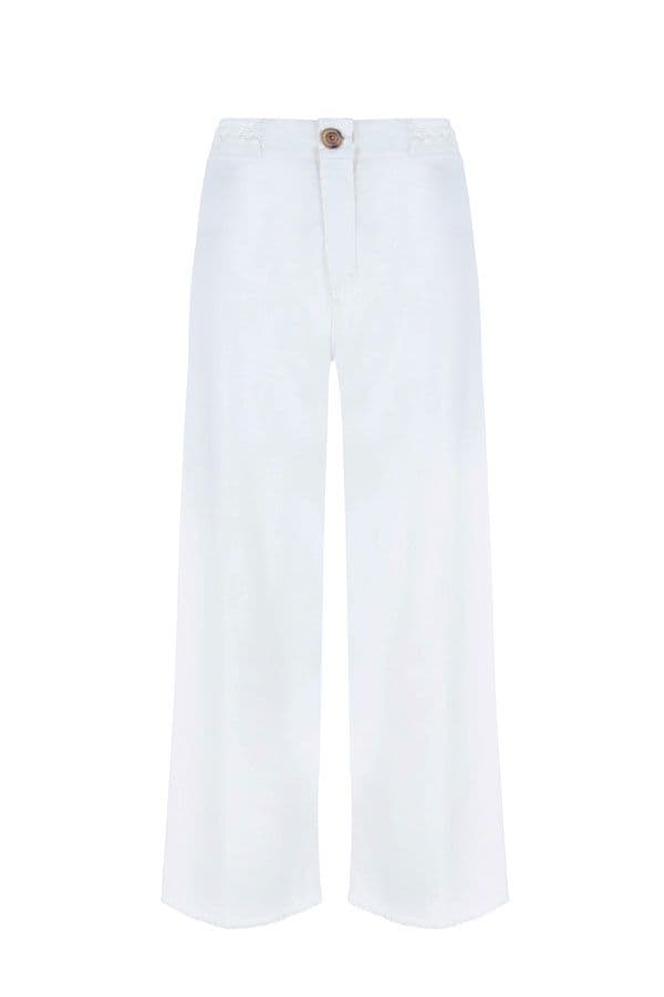 pantalon ancho blanco