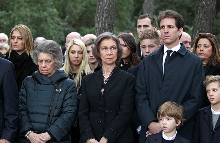 Doña Sofía con su familia griega