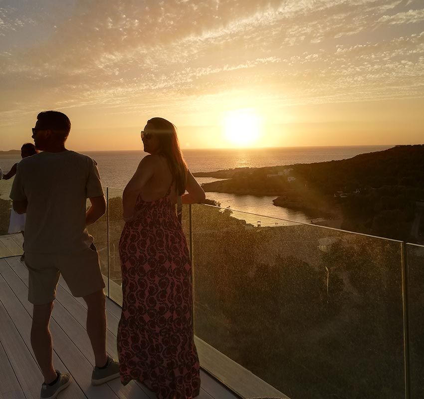 Atardecer desde el Gravity bar del TRS Ibiza