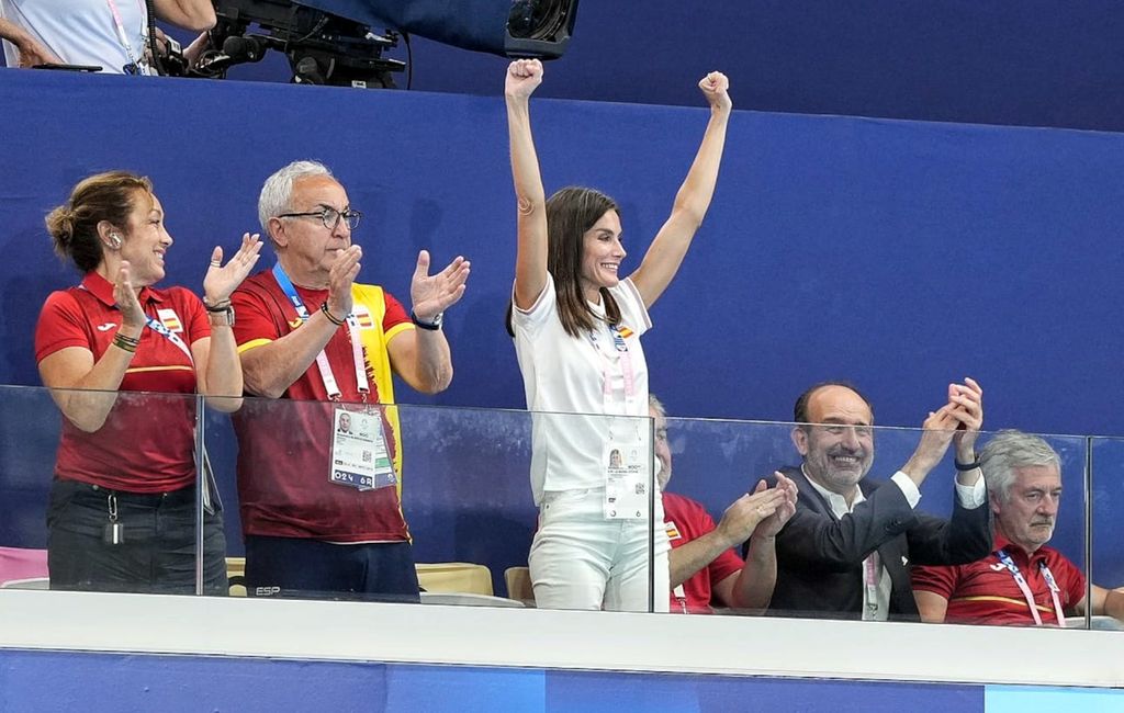 La Reina Letizia celebrando en los Juegos Olimpicos 